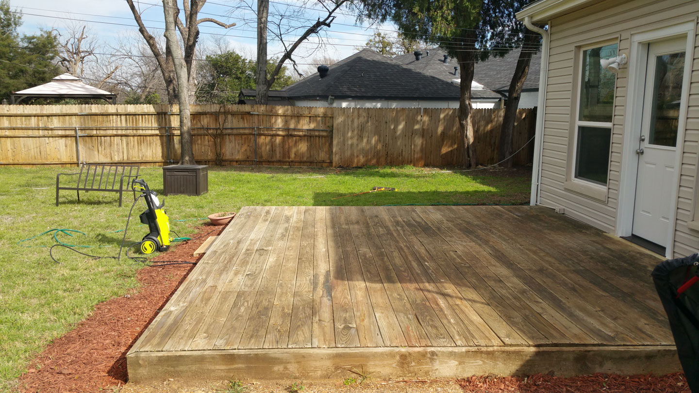 before deck stain