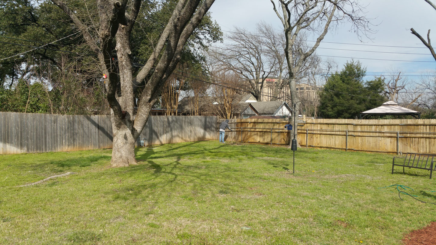 before fence stain