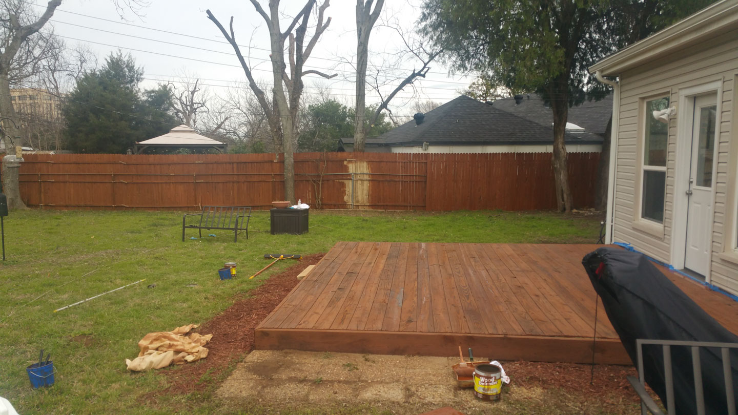after deck stain