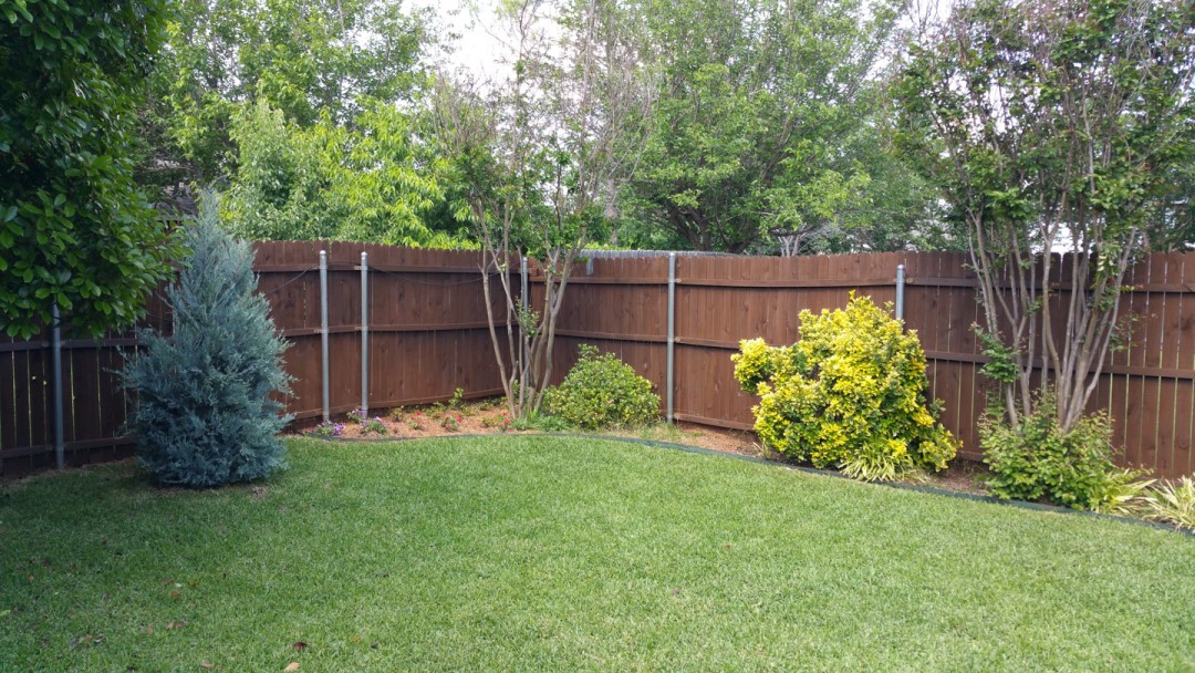 after residential fence stain